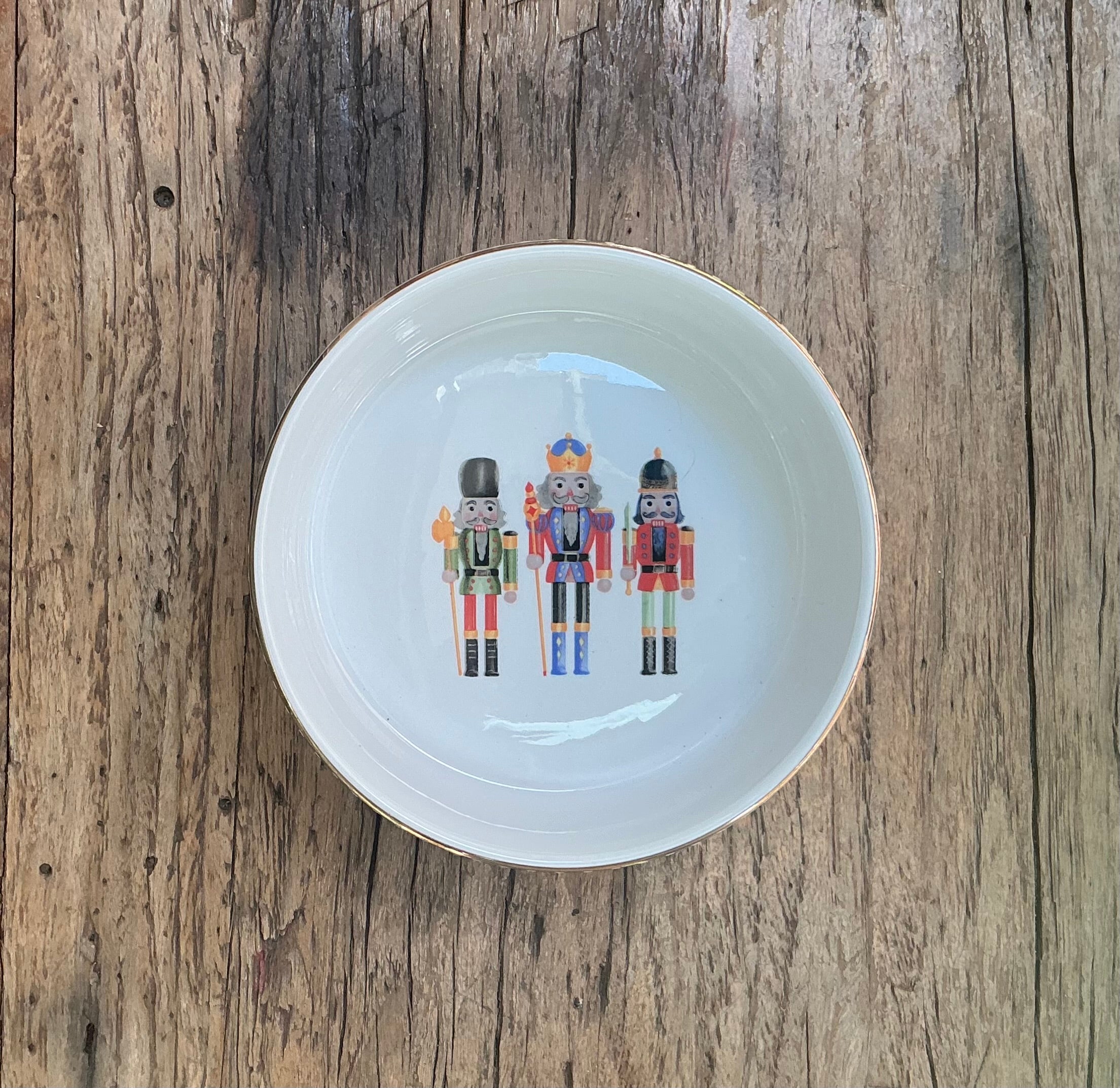 Bowl 15cm with Nutcracker design - green