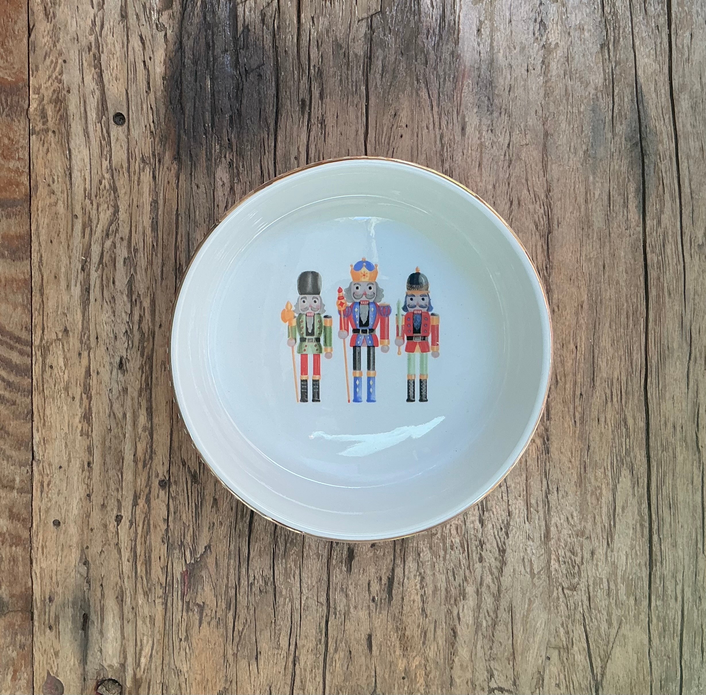 Bowl 15cm with Nutcracker design - red